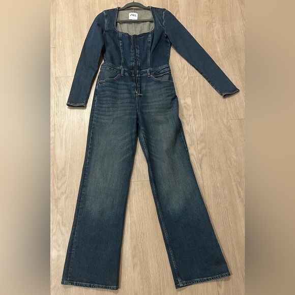 Zara Pants & Jumpsuits Zara Denim Jumpsuit Poshmark